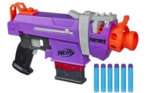 Nerf Fortnite SMG-E Blaster Motorized Dart Blasting Official Elite Darts & Clip